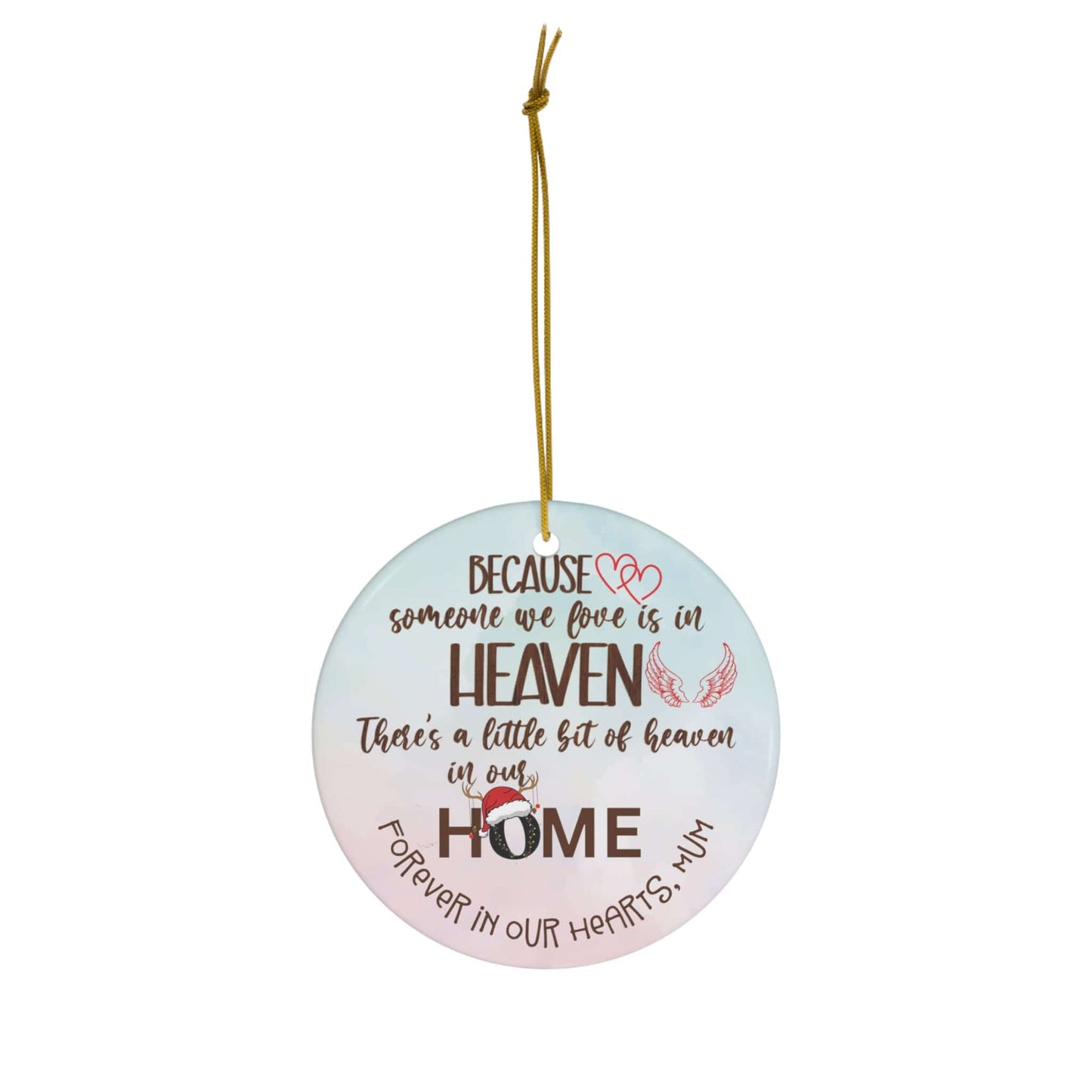 Custom Loved One Remembrance Ceramic Ornament