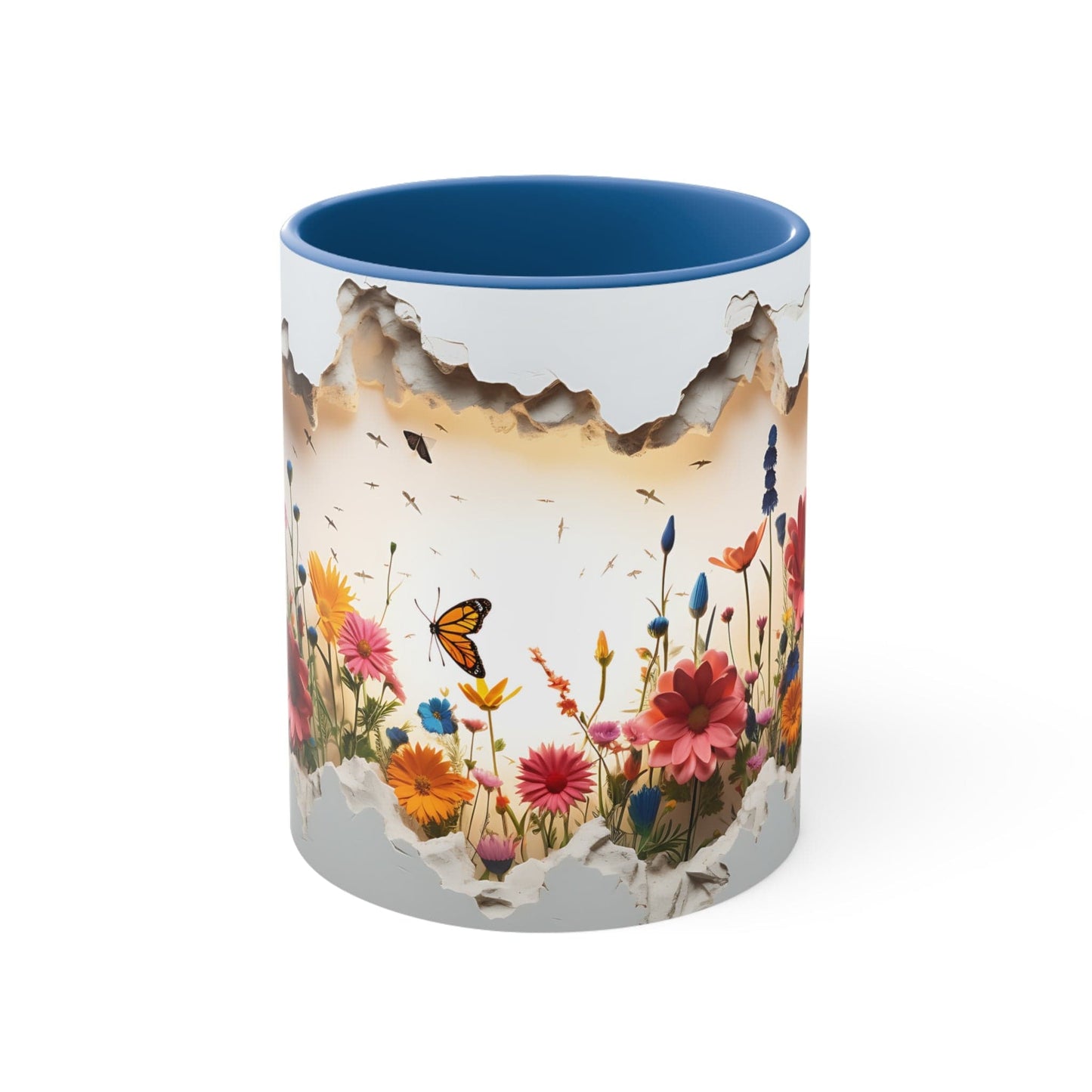 Spring Flowers Accent Coffee Mug, 11oz