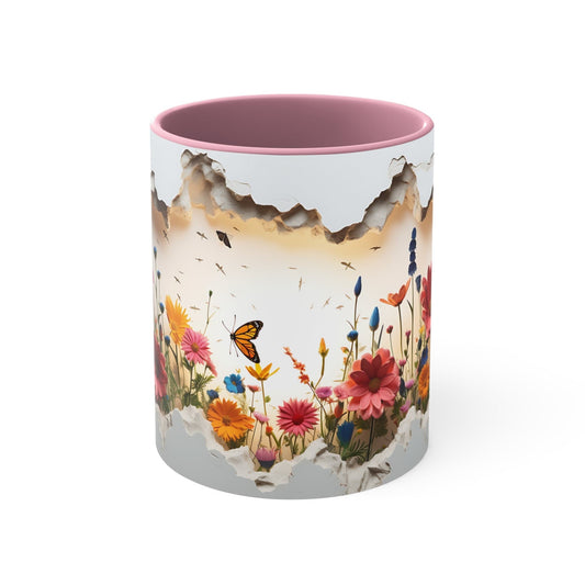 Spring Flowers Accent Coffee Mug, 11oz