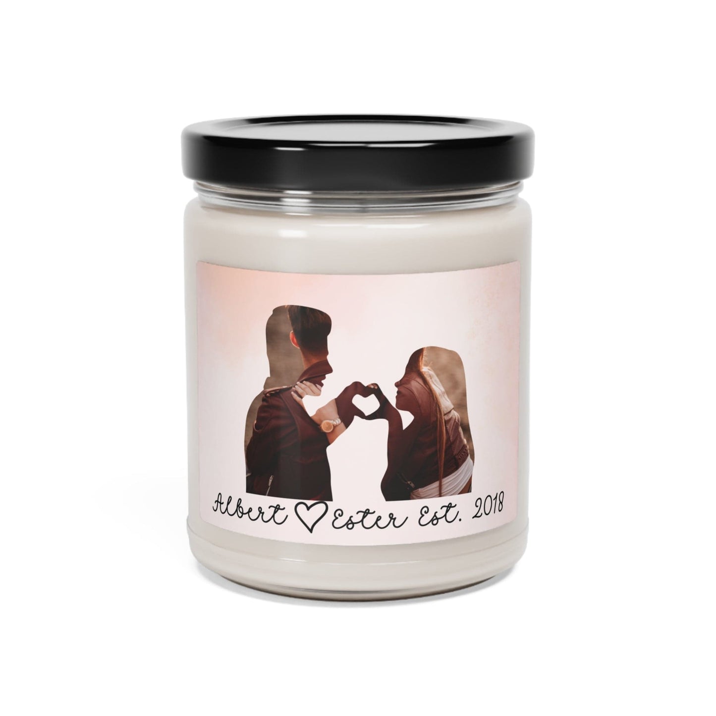 Custom photo/Country flag Upload Love Scented Soy Candle