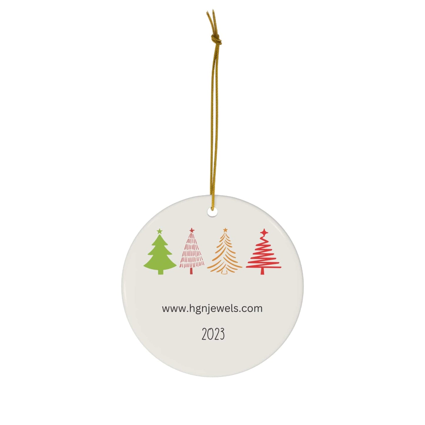 Custom Double Printed First Christmas in Our Home Ceramic Ornament