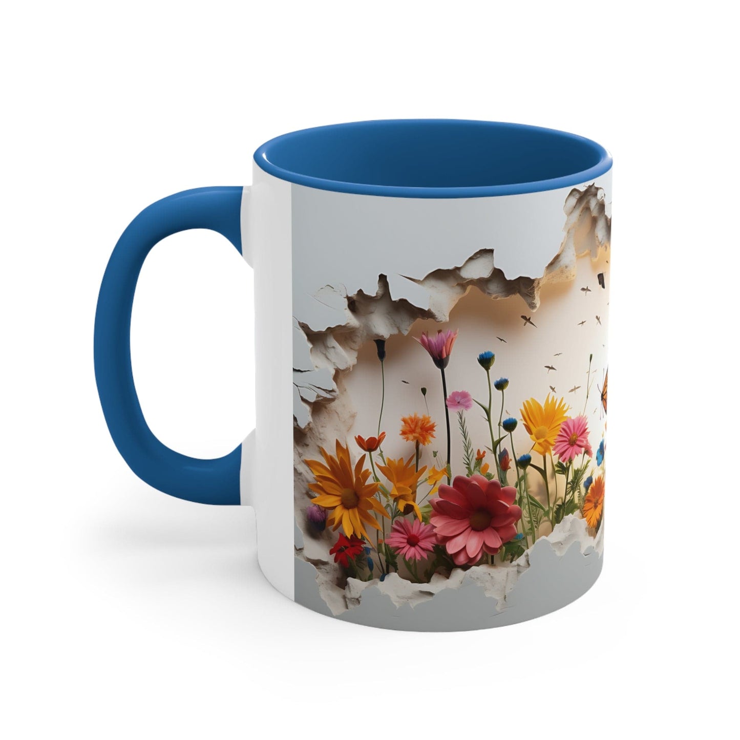 Spring Flowers Accent Coffee Mug, 11oz