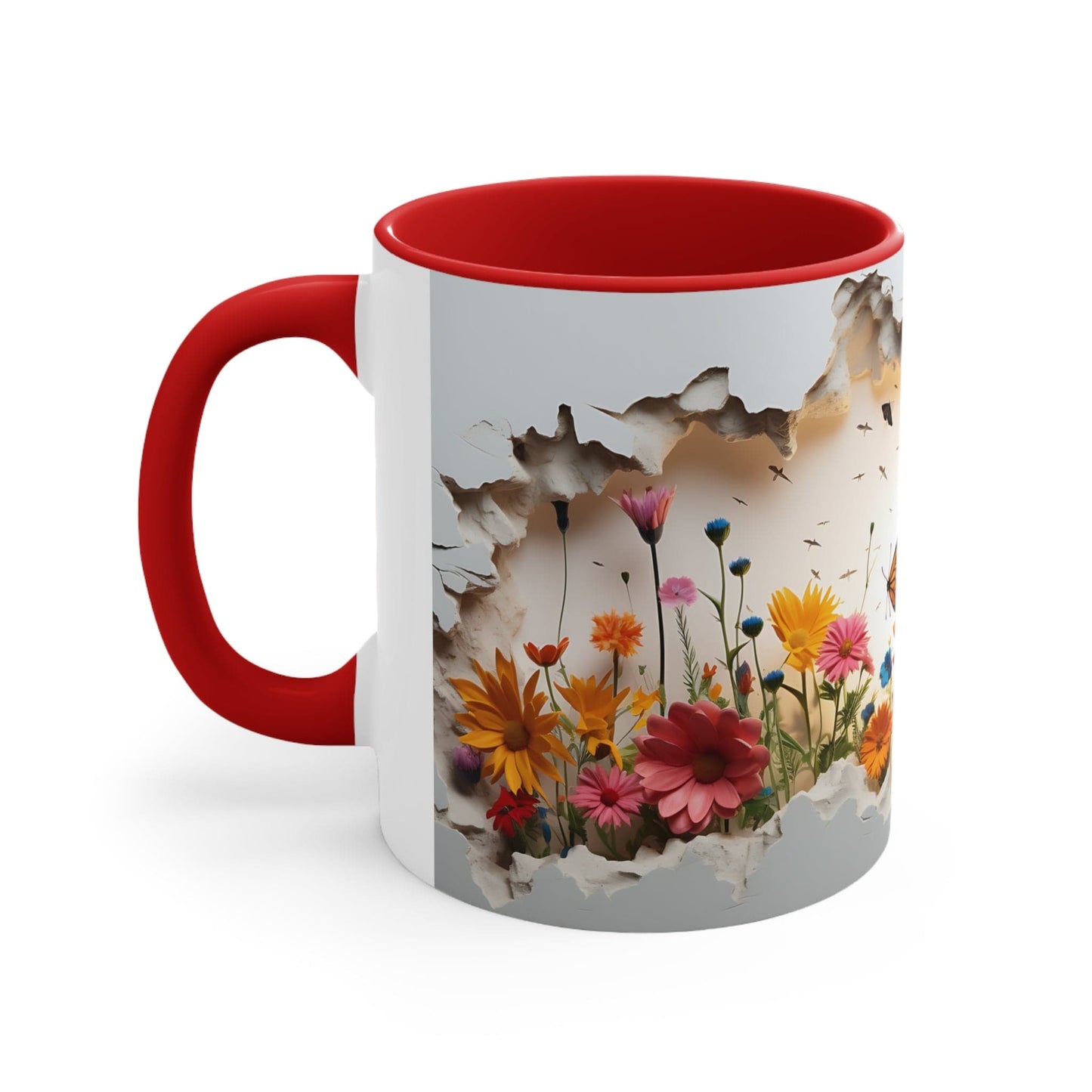 Spring Flowers Accent Coffee Mug, 11oz