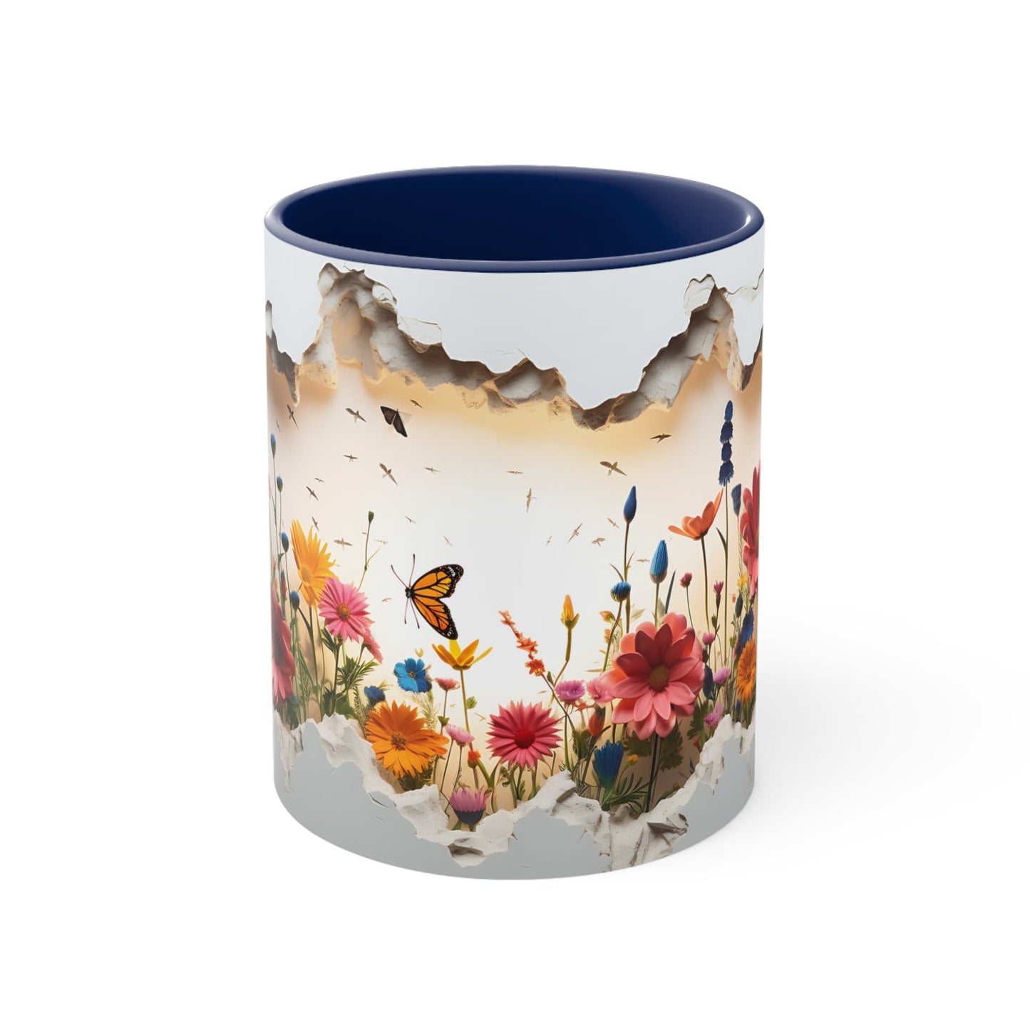 Spring Flowers Accent Coffee Mug, 11oz