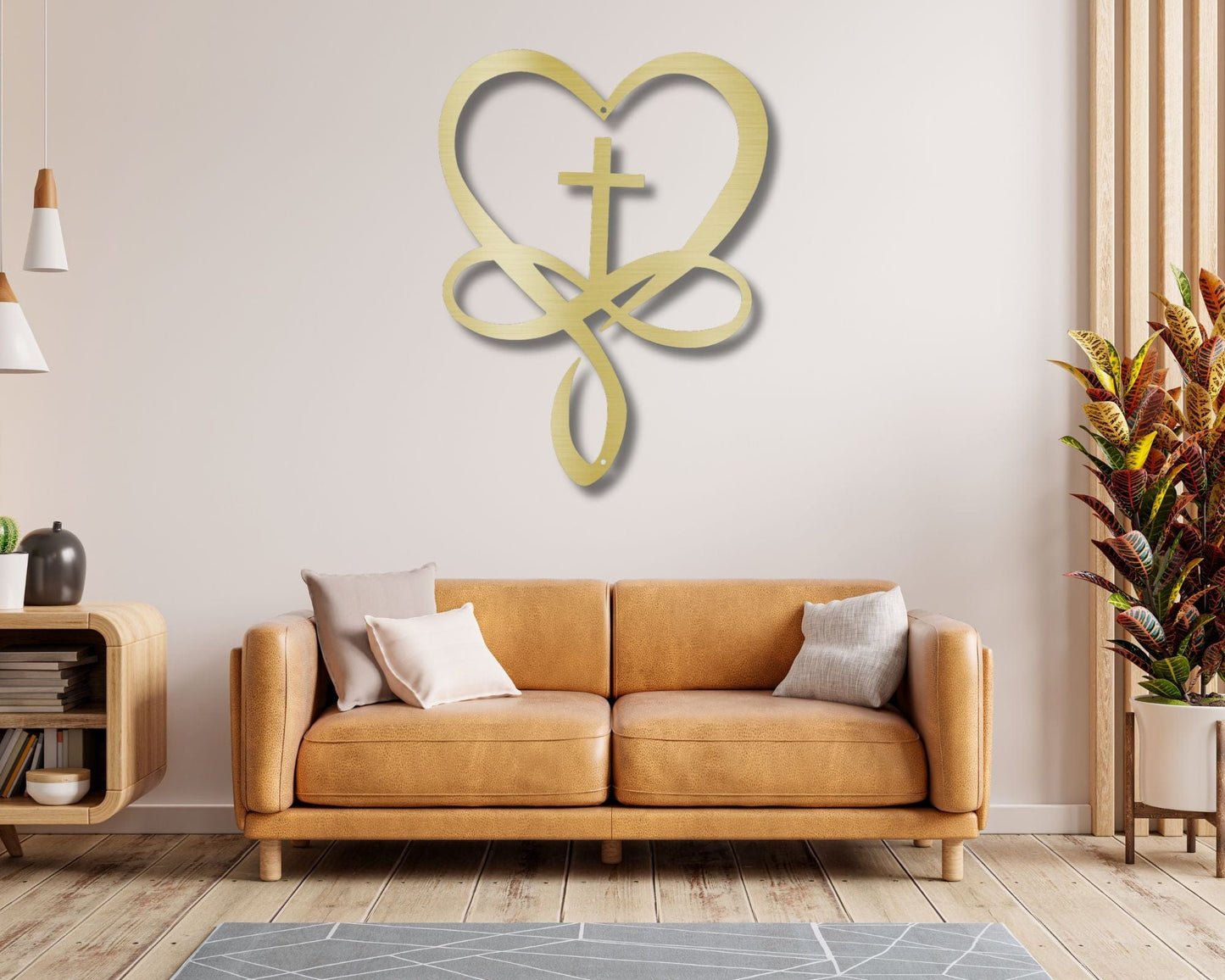 Love Infinity Cross - Metal Steel Sign