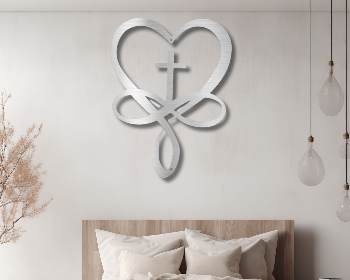 Love Infinity Cross - Metal Steel Sign