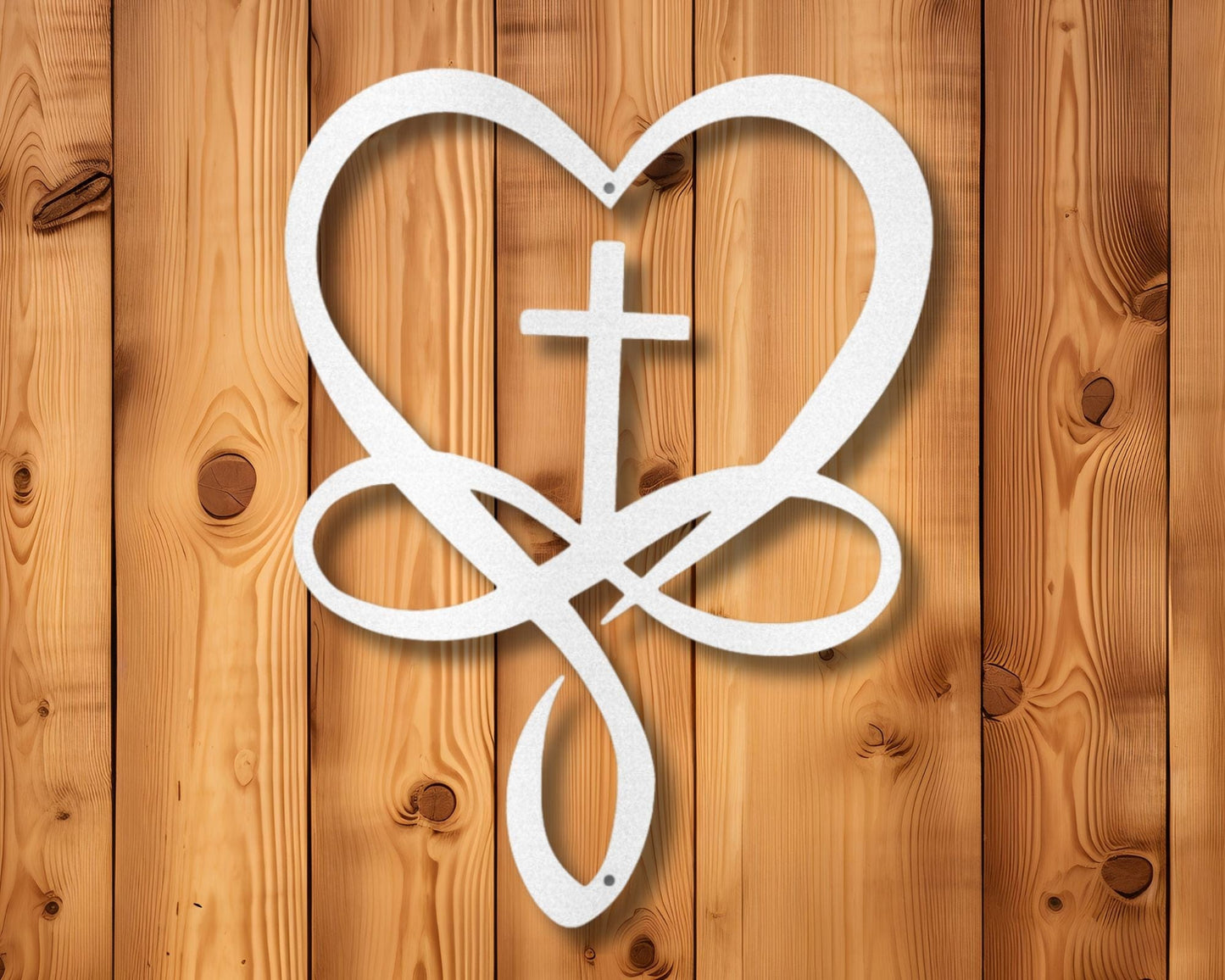 Love Infinity Cross - Metal Steel Sign