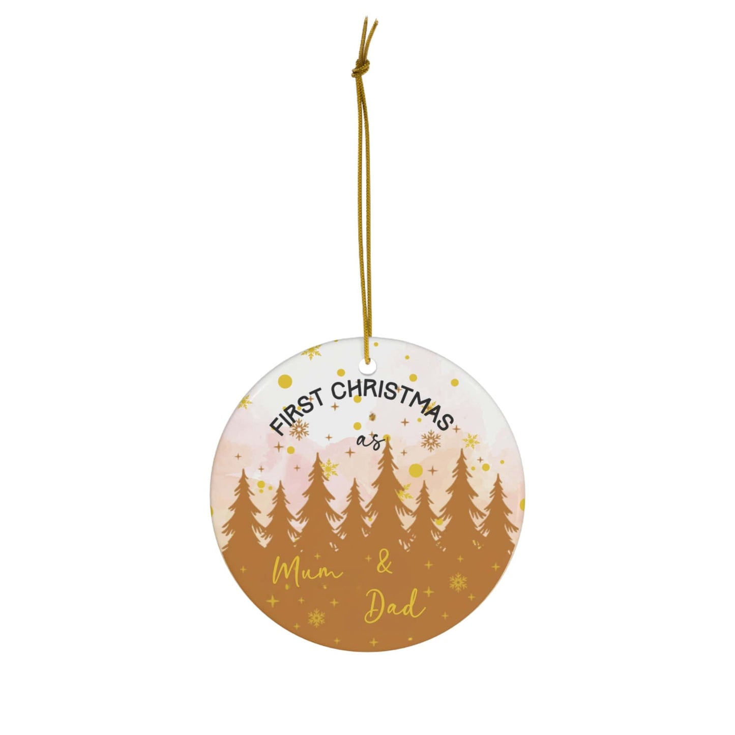 Custom First Christmas as Ceramic Ornament, 1-Pack