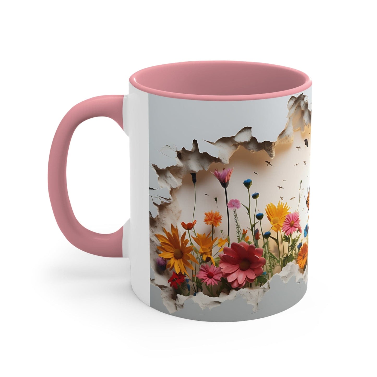 Spring Flowers Accent Coffee Mug, 11oz