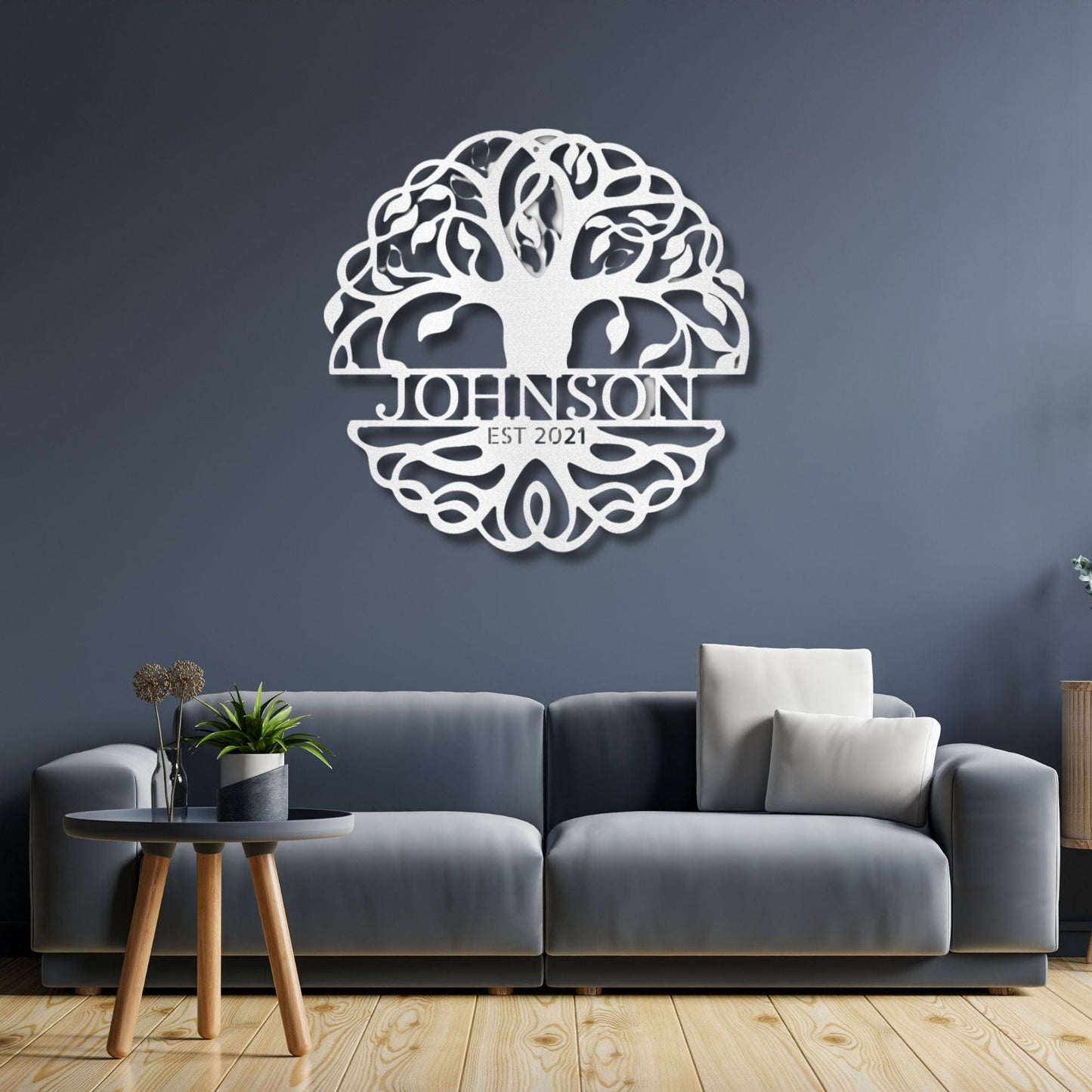 Custom Tree of Life Monogram Wall Sign Wedding Gift for Couple Custom Name Sign Wedding Date Sign Tree of Life Metal Sign Anniversary Gift Bridal Shower Gift