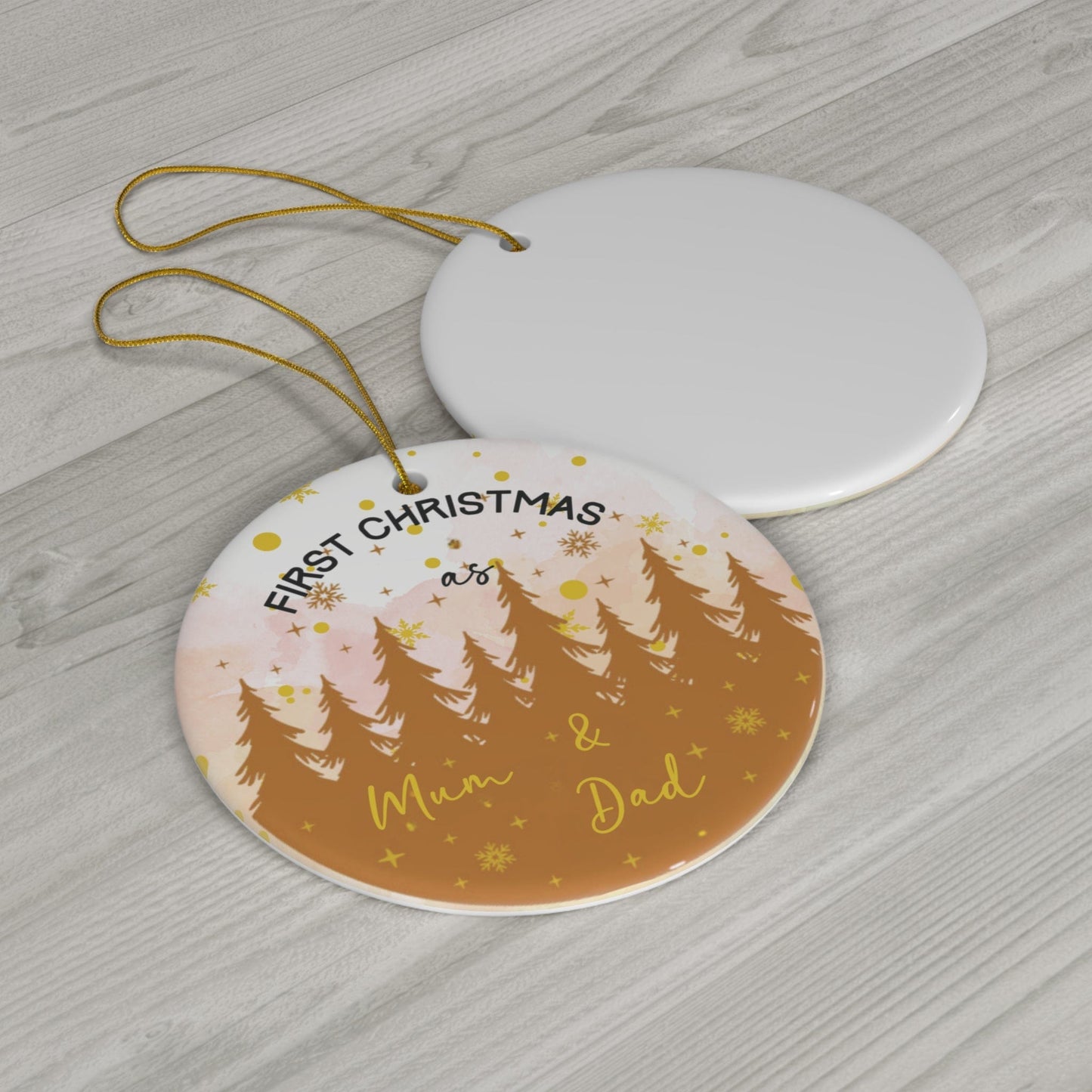 Custom First Christmas as Ceramic Ornament, 1-Pack