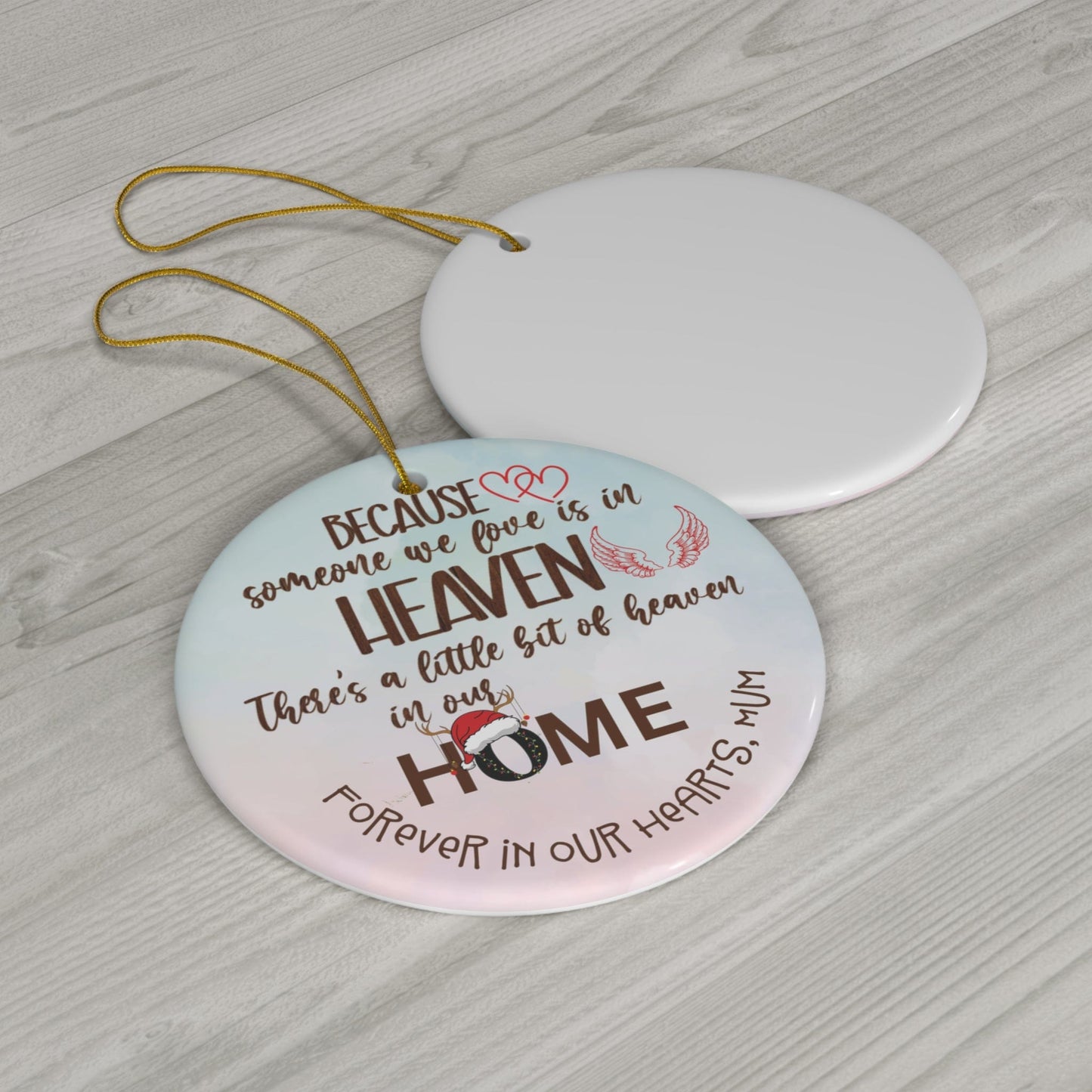 Custom Remembrance Ceramic Ornament, 1-Pack