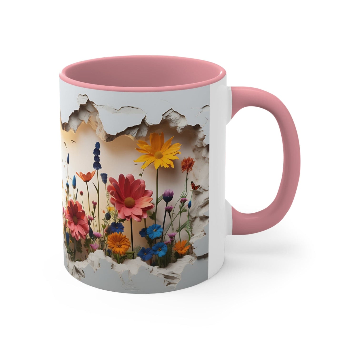 Spring Flowers Accent Coffee Mug, 11oz