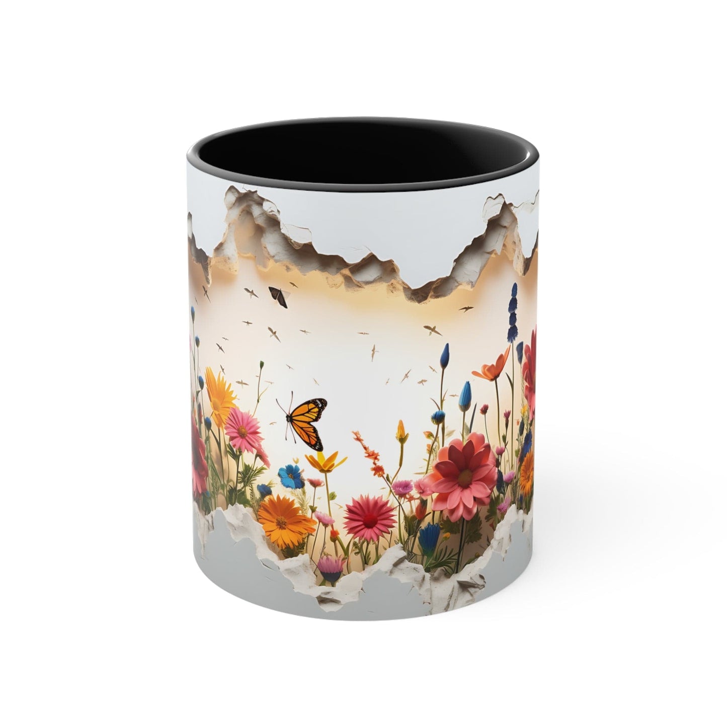 Spring Flowers Accent Coffee Mug, 11oz