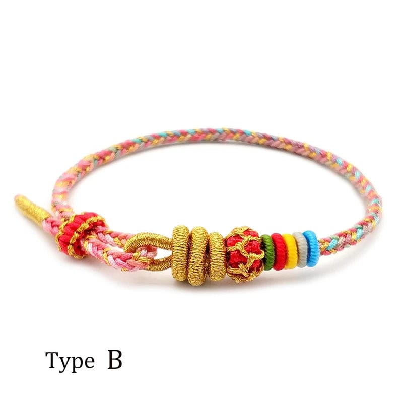 Indulge in the exquisite hand-knitted multicolor rope bracelets, a perfect addition to your fashion collection. These bracelets feature a simple and romantic dragon-tie design, adding an ethnic touch to your style. Made of high-quality cotton thread and featuring a fold over clasp, these charm bracelets are perfect for women who appreciate fine fashion. Get ready to make a statement with these round-shaped accessories that will appeal to your senses and inspire strong emotions within you.