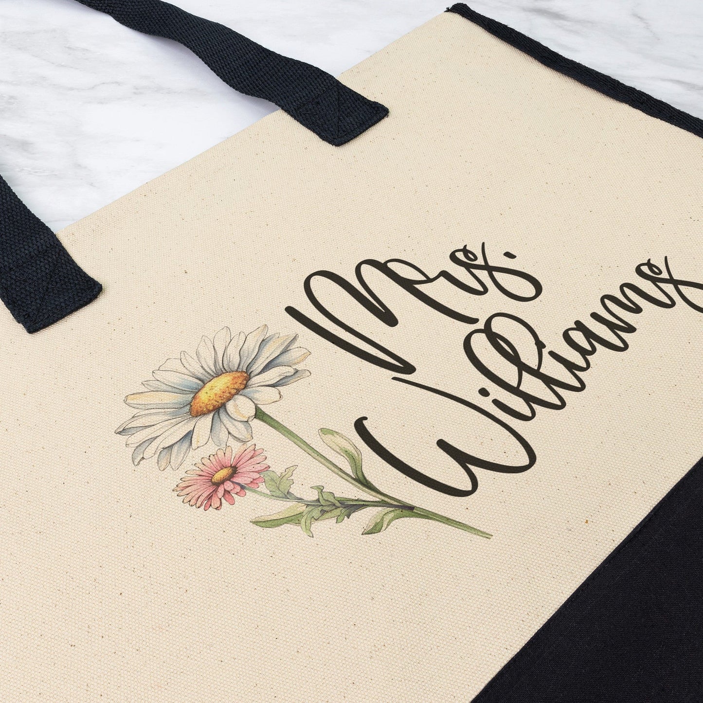 Custom Bride Name April Birthflower Totebag