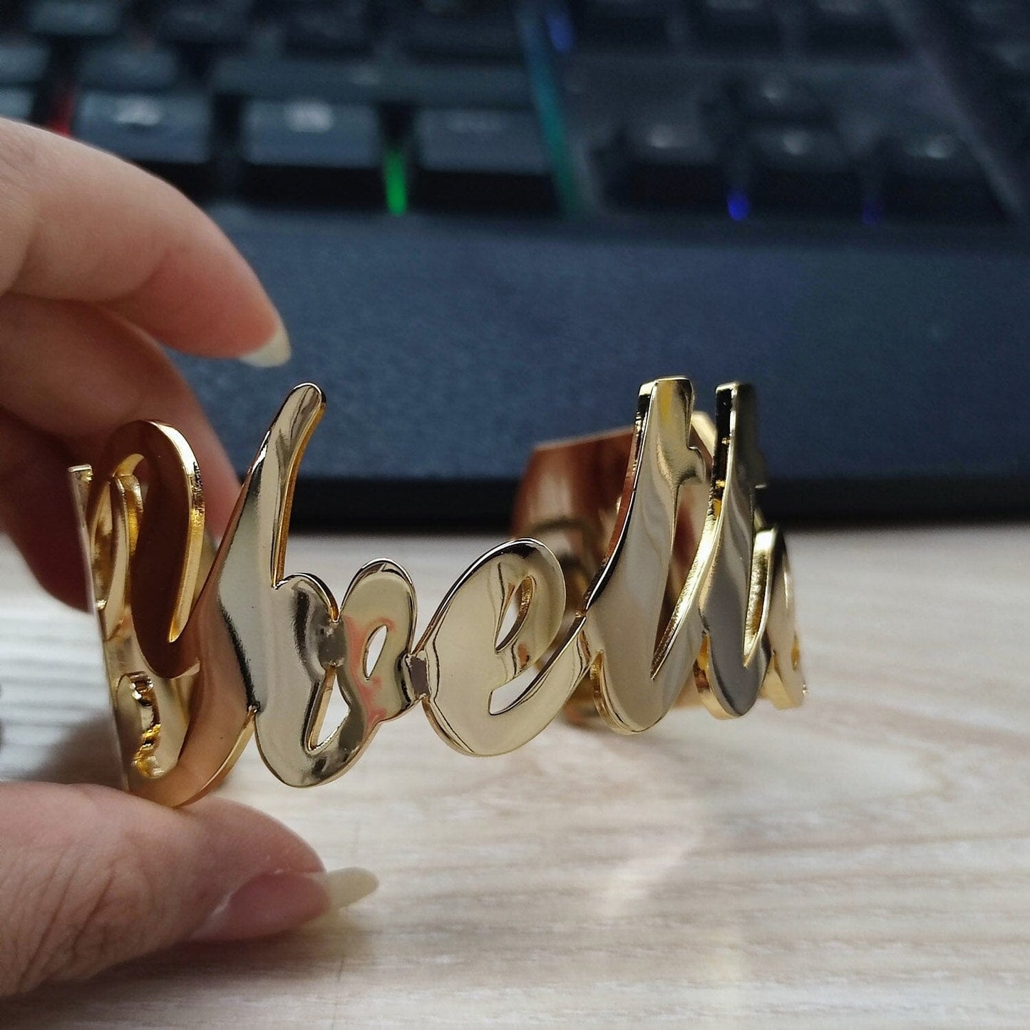 Big Bracelets Custom Name Bracelet Stainless Steel Jewelry Couple Bracelet  For Women  Personalized Gift Gold Cuff Bangles