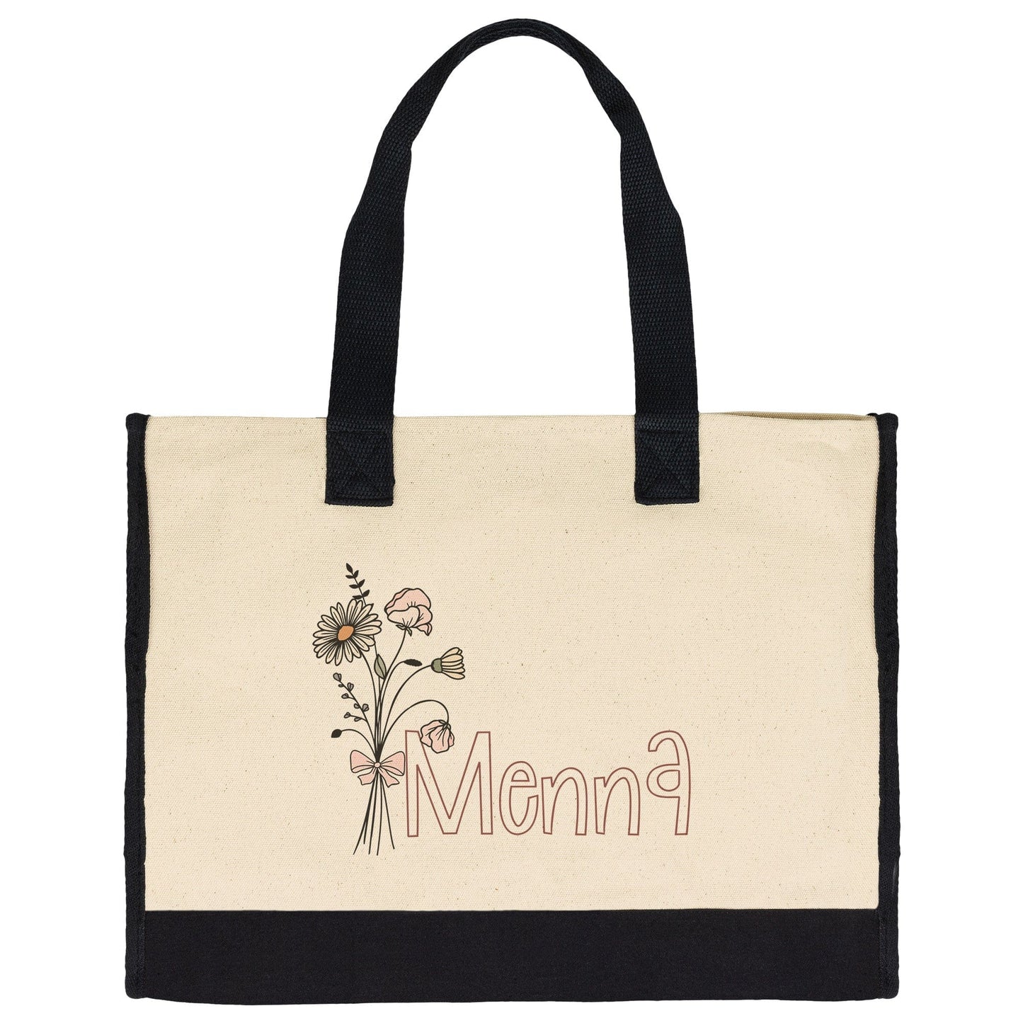 Custom Name April Birthflower Totebag