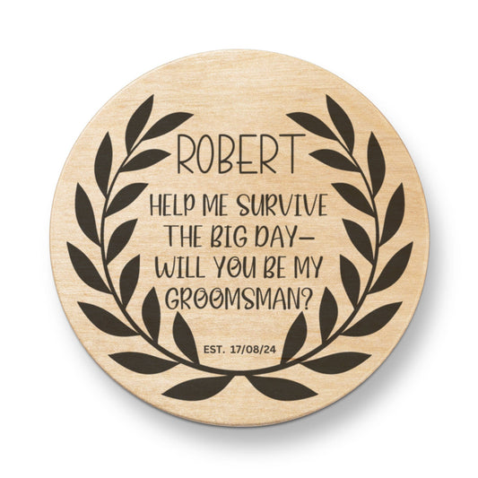 Custom Groomsmen Name The Big Day Magnetic Bottle Opener