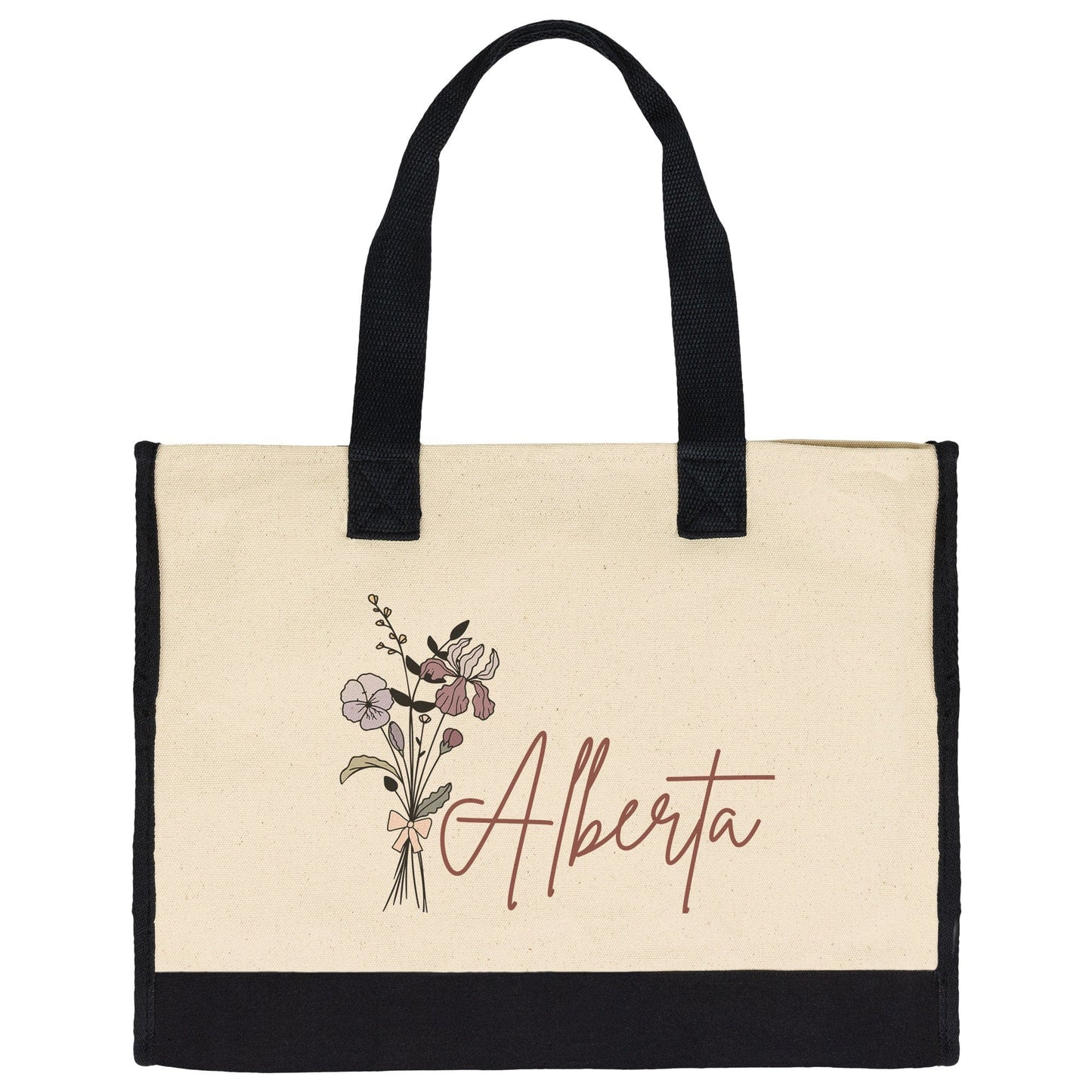 Custom Name February Birthflower Totebag