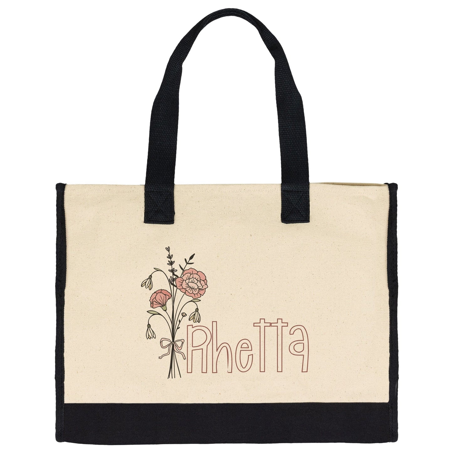 Custom Name January Birthflower Totebag