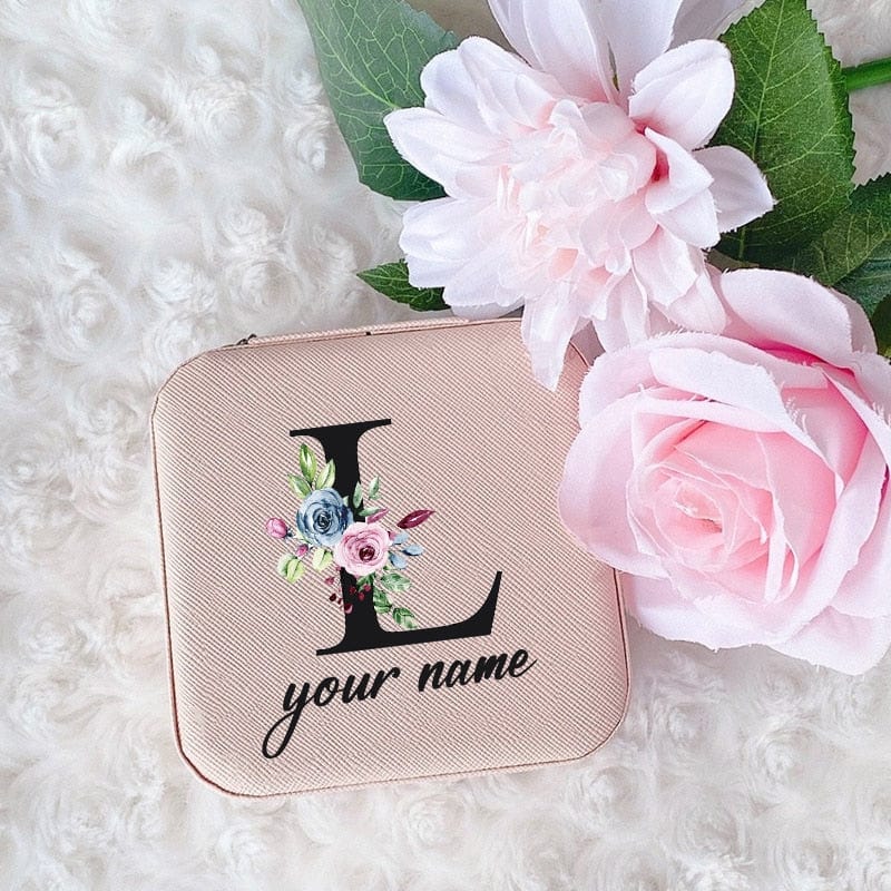 Personalized Jewellery Box Anniversary Bride Bridesmaid Girlfriend Bachelorette Party Gift Custom Name Travel Jewelry Case