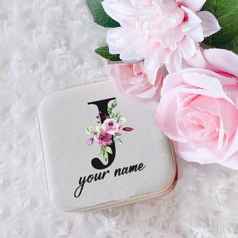 Personalized Jewellery Box Anniversary Bride Bridesmaid Girlfriend Bachelorette Party Gift Custom Name Travel Jewelry Case