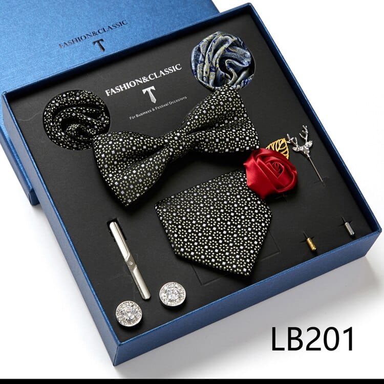 Gift Box Bowties Hanky Cufflinks Gift Box Set