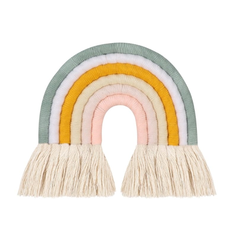 8 Layers Nordic Woven Rainbow Tapestry Home Decor Wall Hanging Toys Nursery Decor Living Room Children Girls Bedroom Decoration