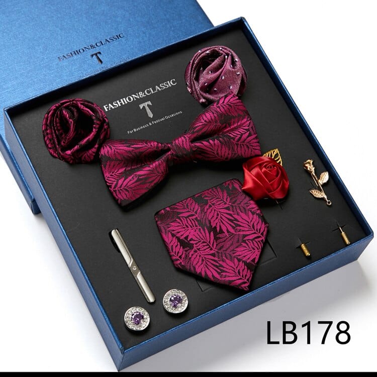 Gift Box Bowties Hanky Cufflinks Gift Box Set