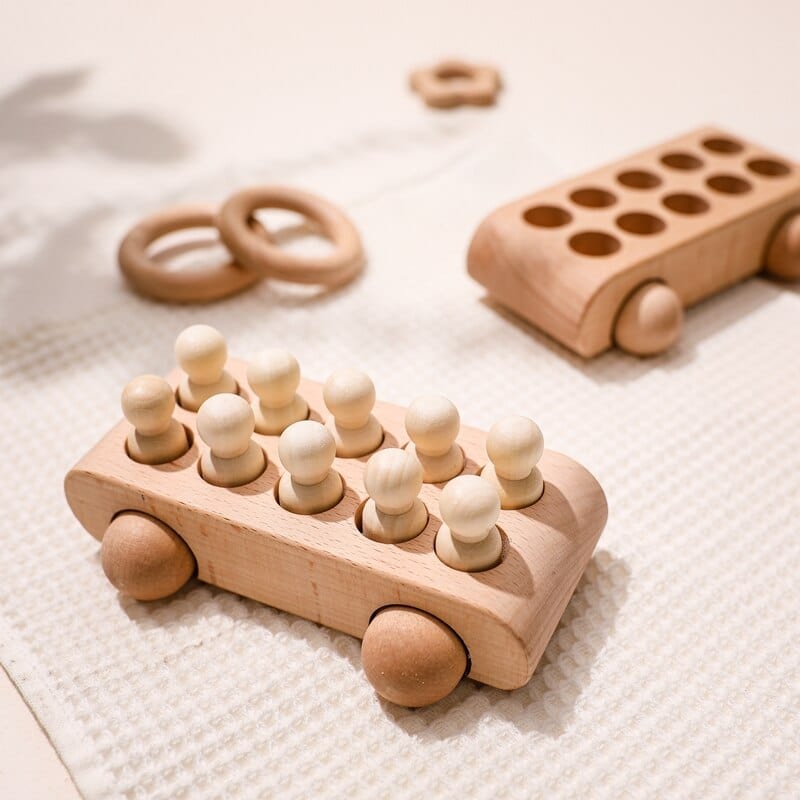 Wooden Toys for Children Puzzle Game Cartoon Wood Peg Dolls Educational Toy Car Newborn Baby Blocks Christmas Gifts