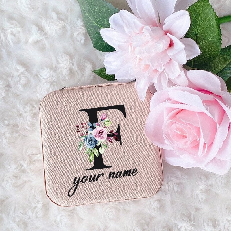 Personalized Jewellery Box Anniversary Bride Bridesmaid Girlfriend Bachelorette Party Gift Custom Name Travel Jewelry Case