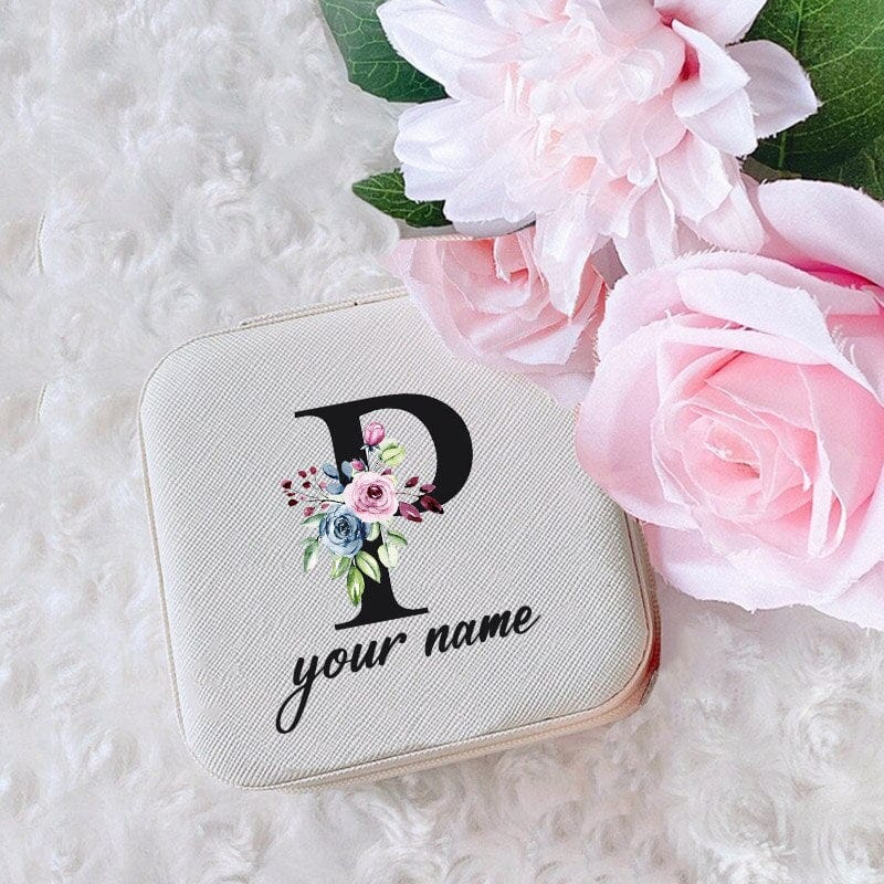 Personalized Jewellery Box Anniversary Bride Bridesmaid Girlfriend Bachelorette Party Gift Custom Name Travel Jewelry Case