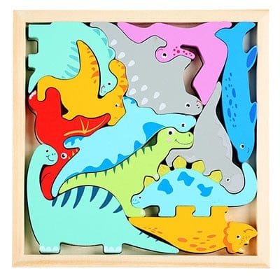 Colorful 3D Puzzle Wooden Tangram Toys High Quality Puzzle Game For Kids Preschool Imagination Educational Toys For Children