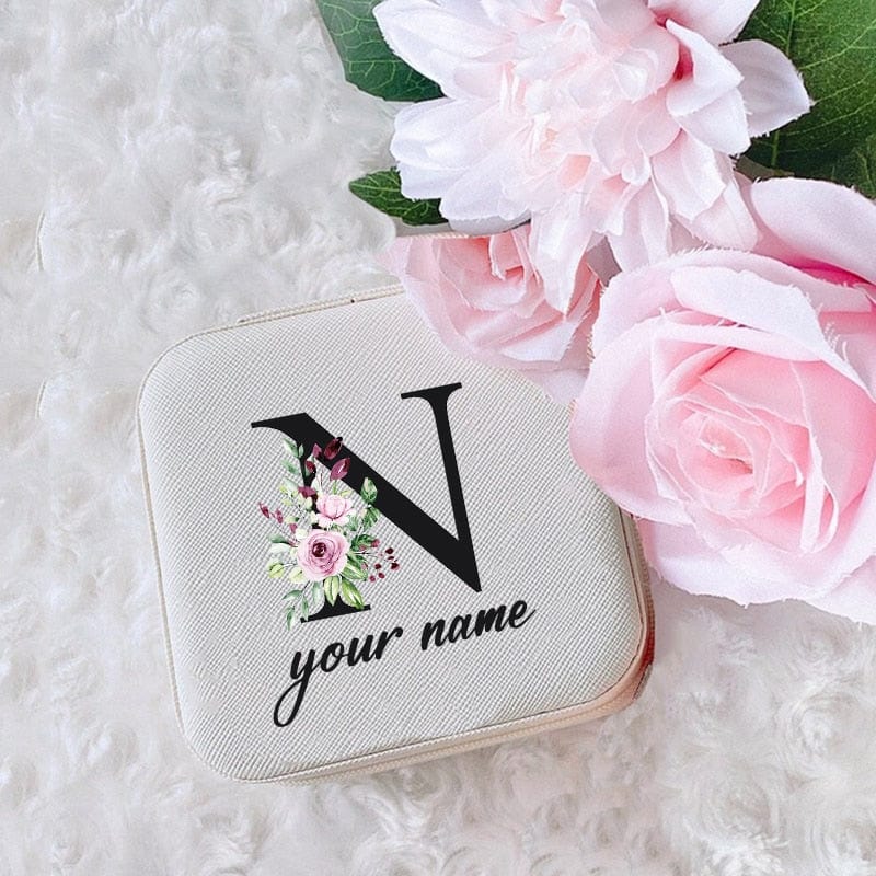 Personalized Jewellery Box Anniversary Bride Bridesmaid Girlfriend Bachelorette Party Gift Custom Name Travel Jewelry Case