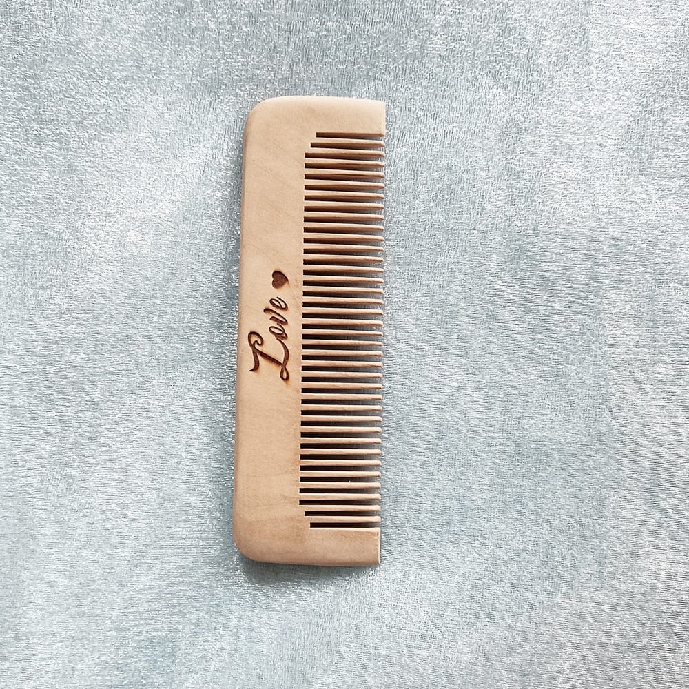 Personalized Baby Name Bathing Comb Baby Care Hair Brush Pure Natural Wool Wood Comb Newborn Baby Shower and Registry Gift