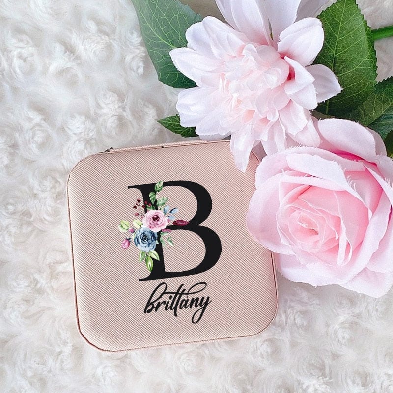 Personalized Jewellery Box Anniversary Bride Bridesmaid Girlfriend Bachelorette Party Gift Custom Name Travel Jewelry Case