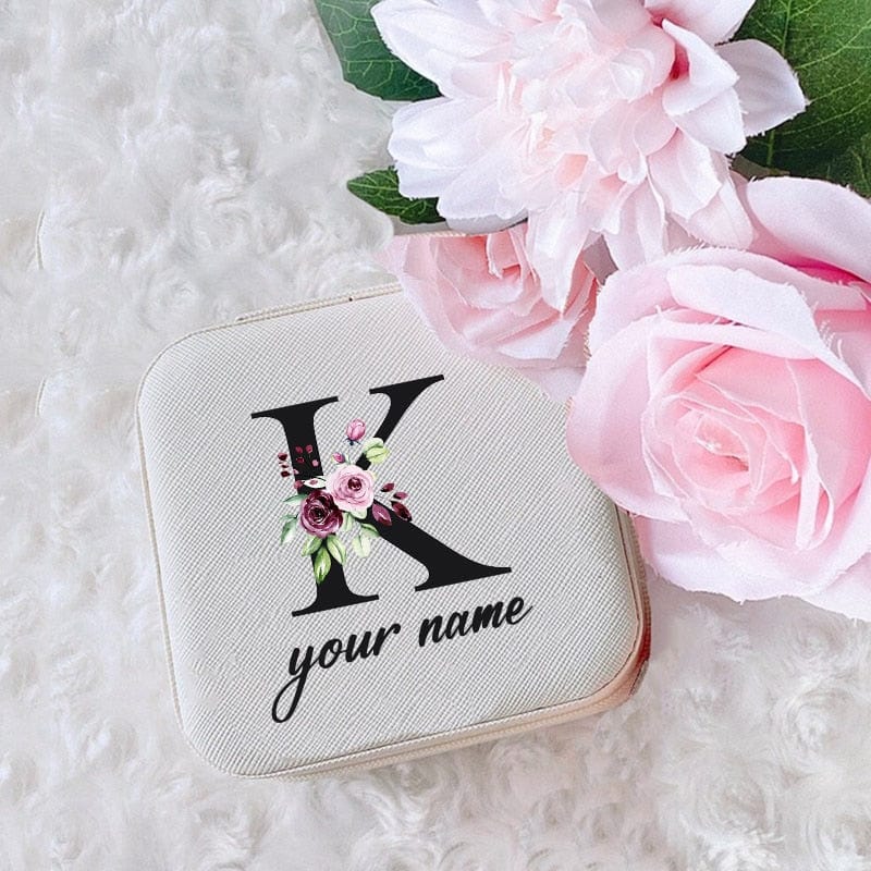 Personalized Jewellery Box Anniversary Bride Bridesmaid Girlfriend Bachelorette Party Gift Custom Name Travel Jewelry Case