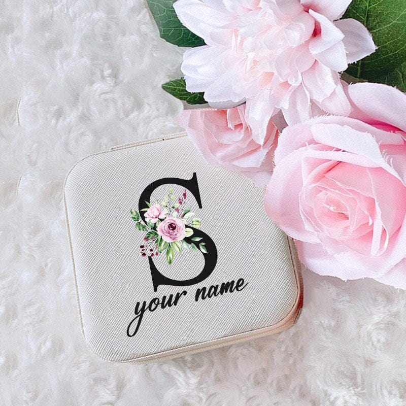 Personalized Jewellery Box Anniversary Bride Bridesmaid Girlfriend Bachelorette Party Gift Custom Name Travel Jewelry Case