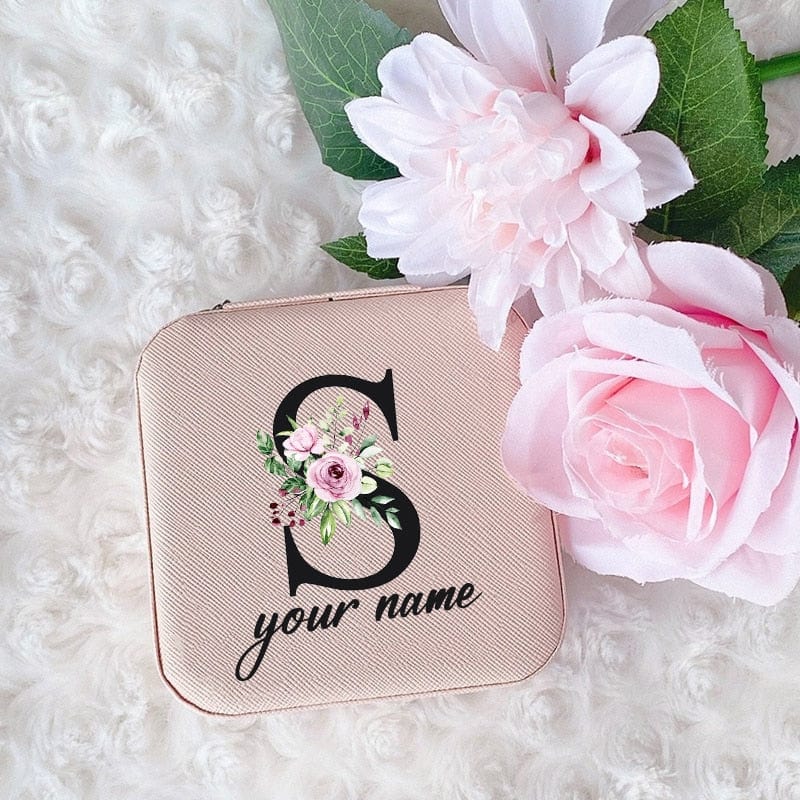 Personalized Jewellery Box Anniversary Bride Bridesmaid Girlfriend Bachelorette Party Gift Custom Name Travel Jewelry Case