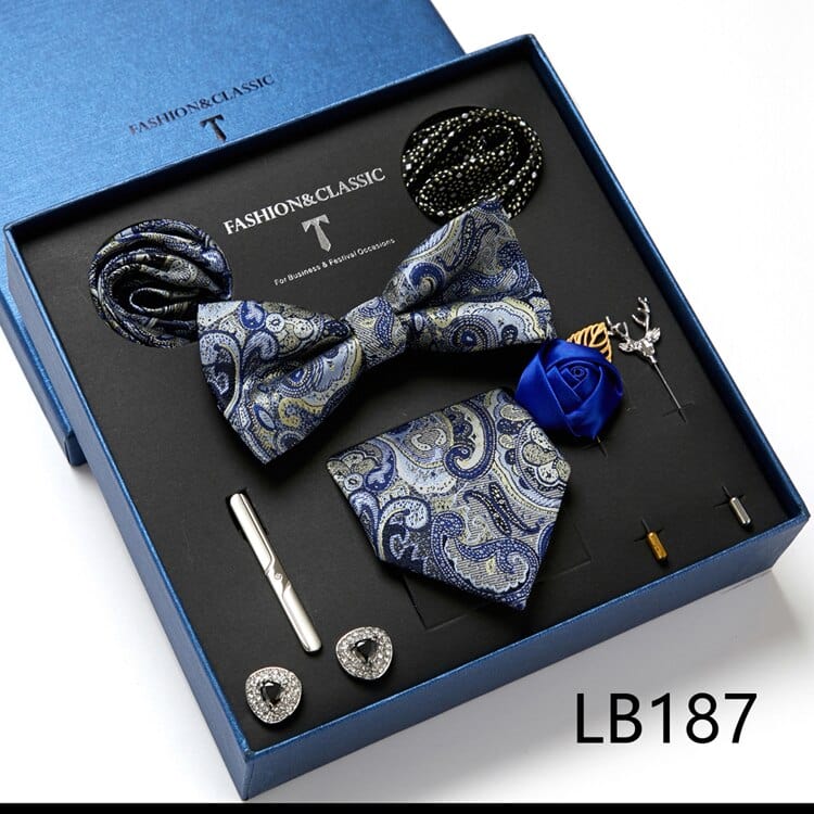 Gift Box Bowties Hanky Cufflinks Gift Box Set