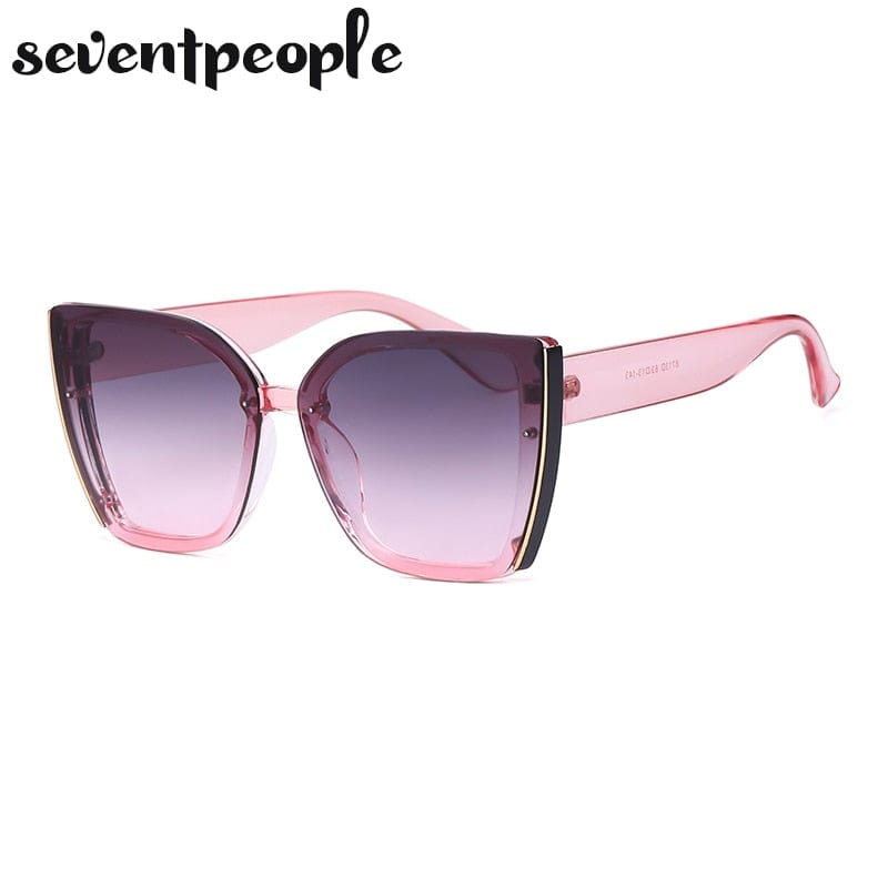 Oversized Cat Eye Sunglasses Women Luxury Brand Fashion Large Frame Square Sun Glasses for Men Retro Trendy Cateye Eyewear