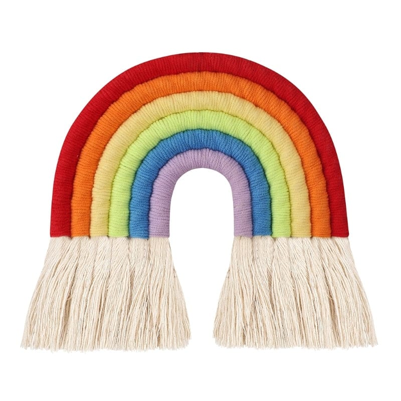 8 Layers Nordic Woven Rainbow Tapestry Home Decor Wall Hanging Toys Nursery Decor Living Room Children Girls Bedroom Decoration