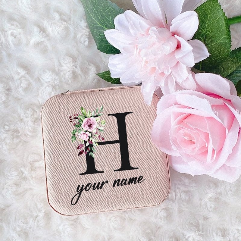 Personalized Jewellery Box Anniversary Bride Bridesmaid Girlfriend Bachelorette Party Gift Custom Name Travel Jewelry Case