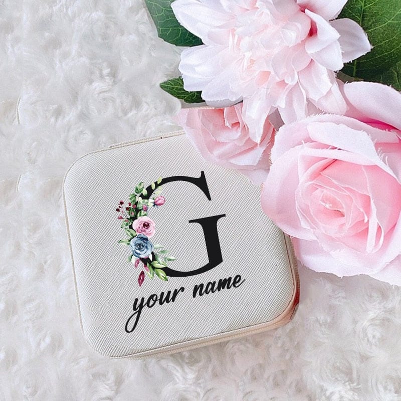 Personalized Jewellery Box Anniversary Bride Bridesmaid Girlfriend Bachelorette Party Gift Custom Name Travel Jewelry Case