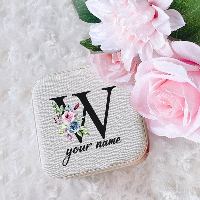 Personalized Jewellery Box Anniversary Bride Bridesmaid Girlfriend Bachelorette Party Gift Custom Name Travel Jewelry Case