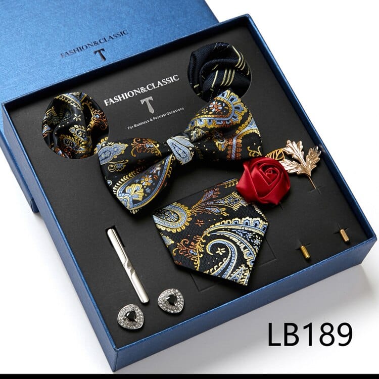 Gift Box Bowties Hanky Cufflinks Gift Box Set