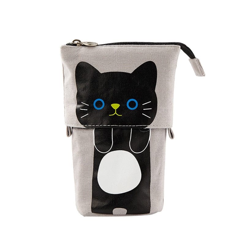 Kids Creative Retractable cat pencil case school stationery bag Kawaii Pencil cases canvas big cute pen holder gifts for kids pen bag