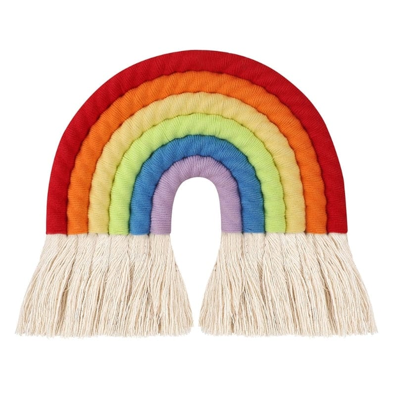 8 Layers Nordic Woven Rainbow Tapestry Home Decor Wall Hanging Toys Nursery Decor Living Room Children Girls Bedroom Decoration