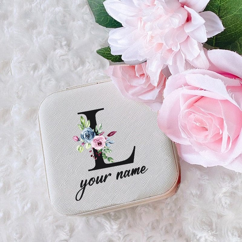 Personalized Jewellery Box Anniversary Bride Bridesmaid Girlfriend Bachelorette Party Gift Custom Name Travel Jewelry Case